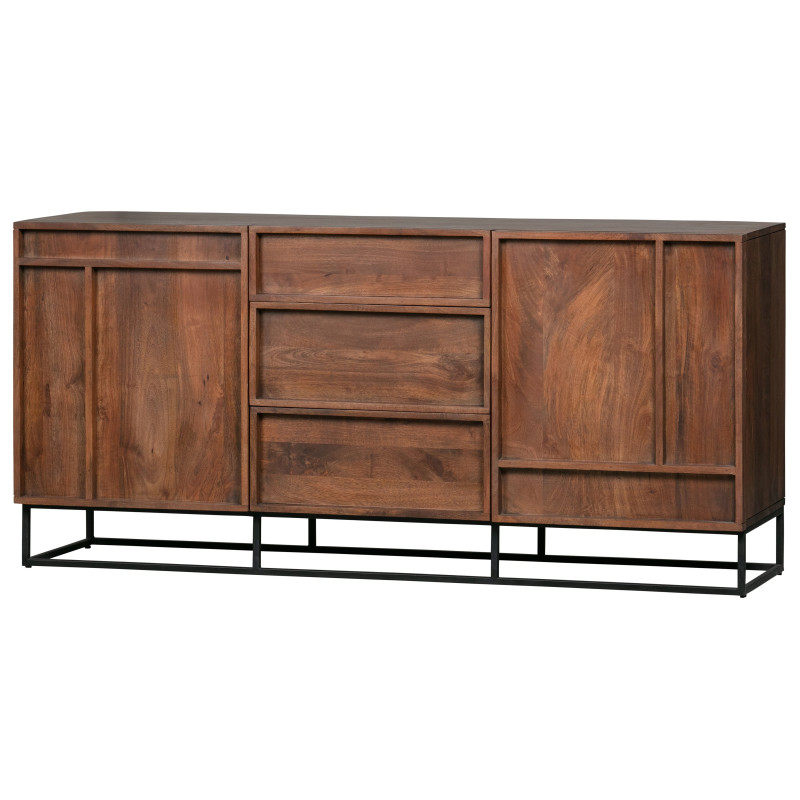 Buffet contemporain en bois de manguier