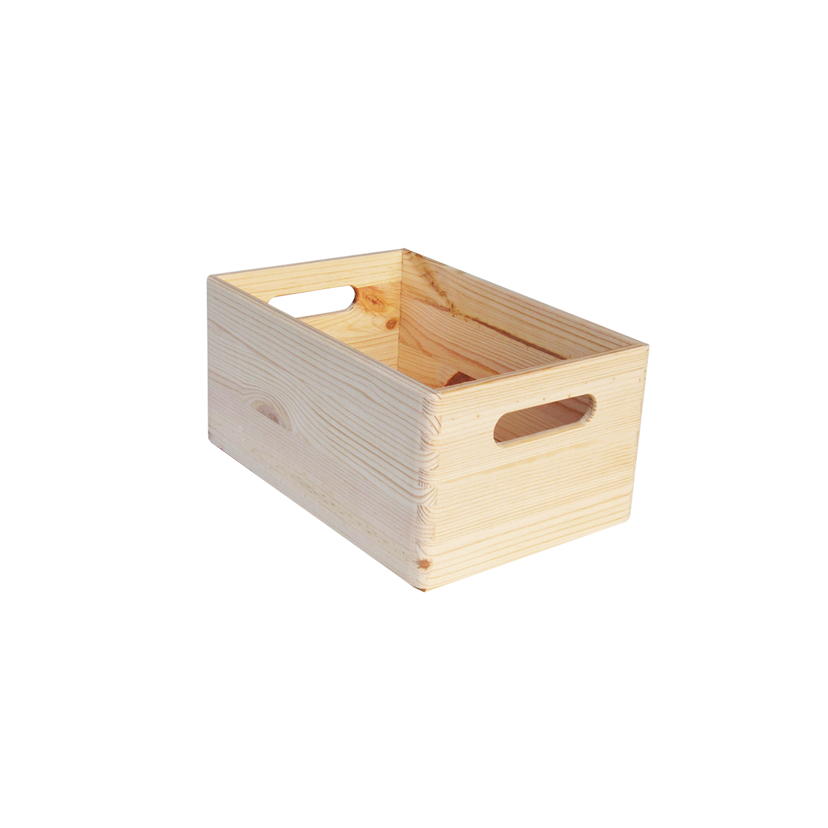 Boite de rangement en pin massif moyen format (photo) Boite de rangement en pin massif moyen format