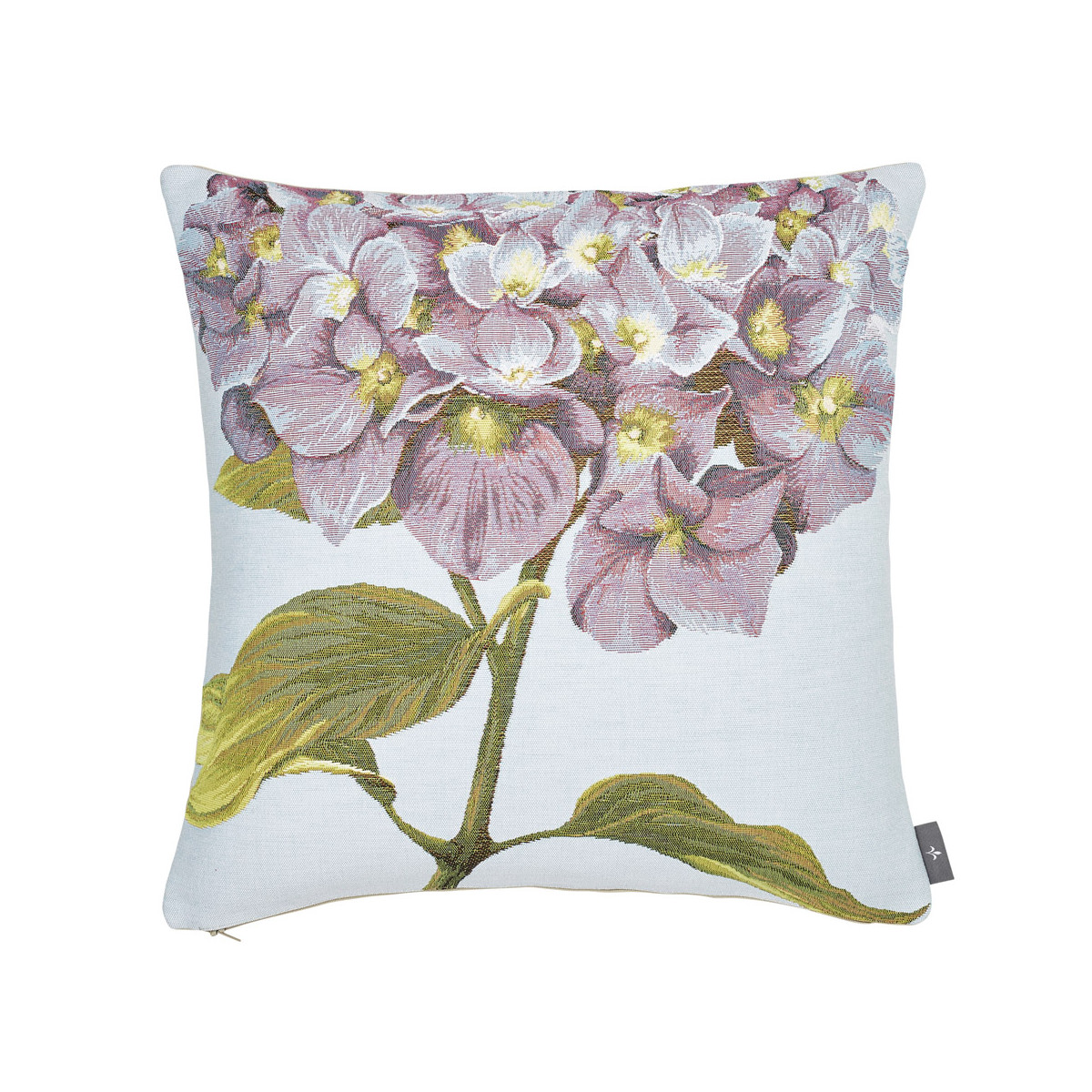 Coussin tapisserie hortensias made in france bleu 50x50 Coussin tapisserie hortensias made in france bleu 50x50