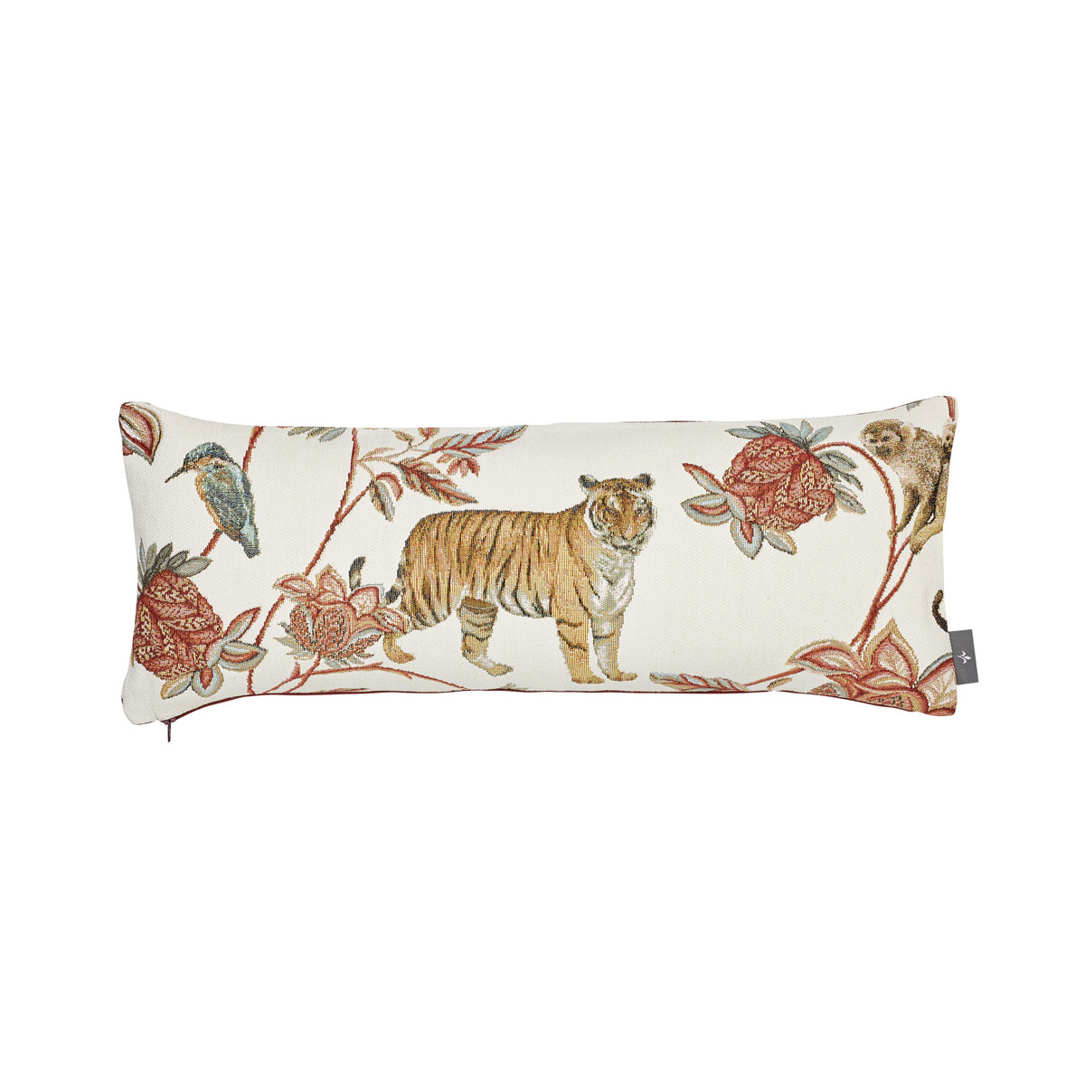 Coussin tapisserie indiennes made in france blanc 25x60 Coussin tapisserie indiennes made in france blanc 25x60
