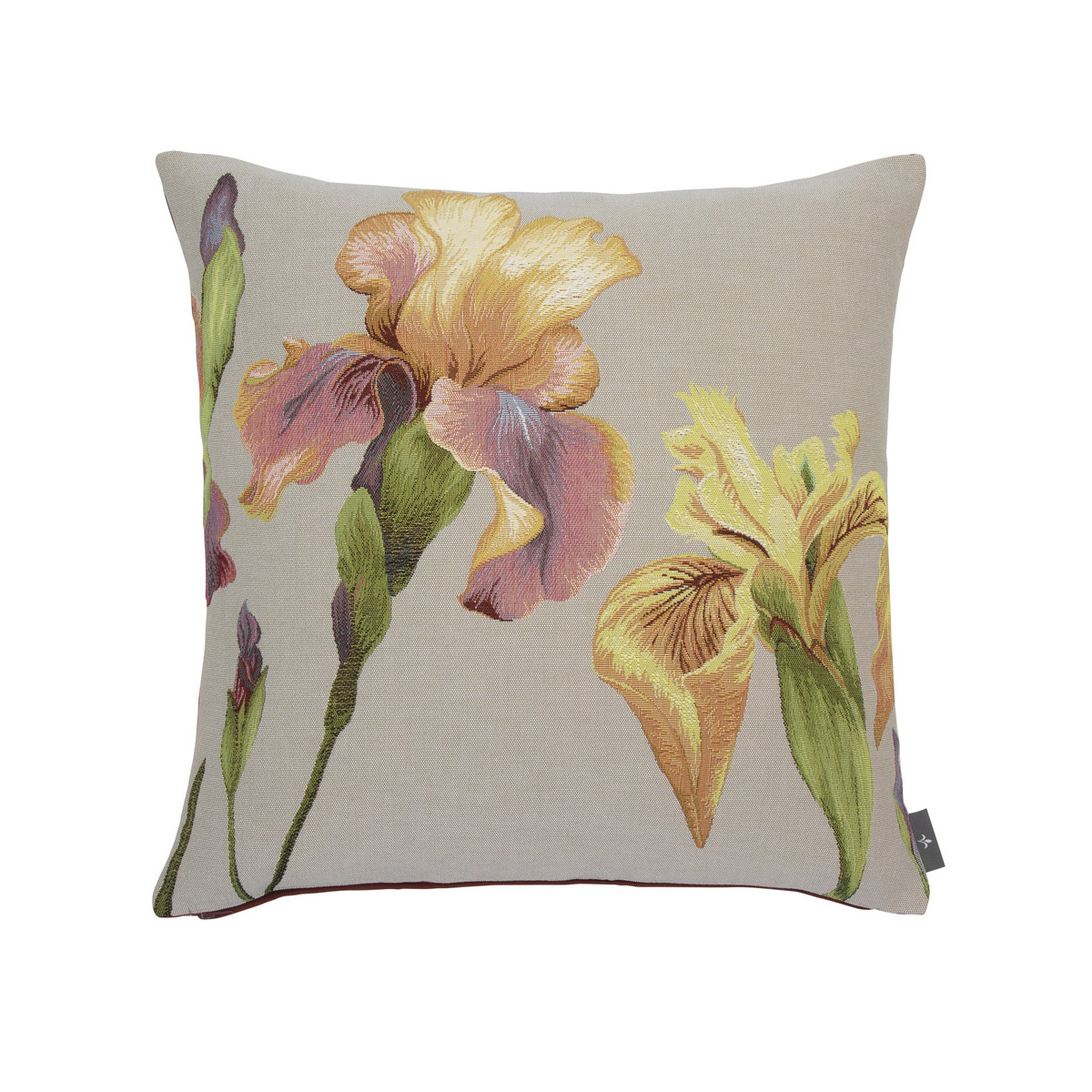 Coussin tapisserie giverny iris made in france gris 50x50 Coussin tapisserie giverny iris made in france gris 50x50