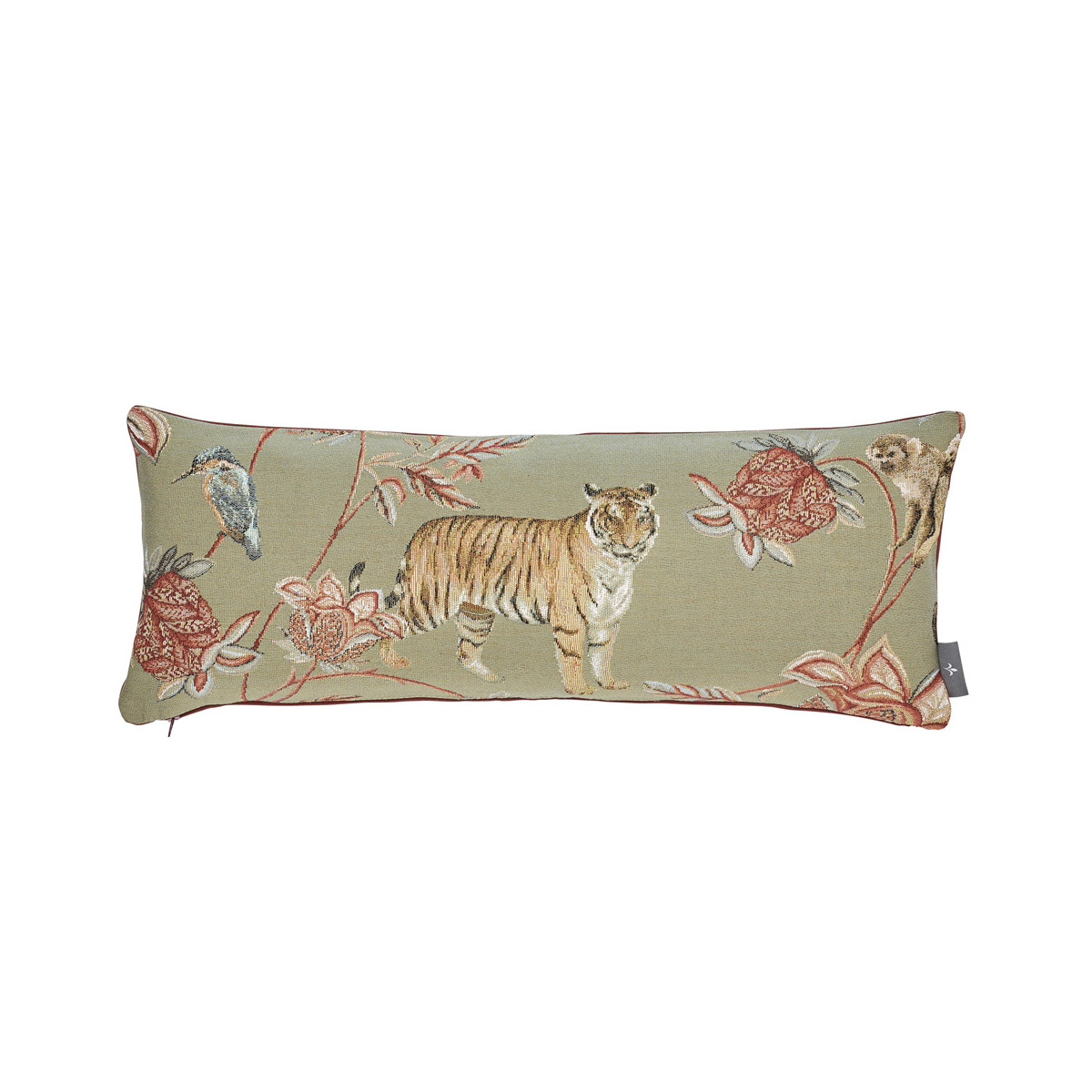 Coussin tapisserie indiennes made in france gris 25x60 Coussin tapisserie indiennes made in france gris 25x60