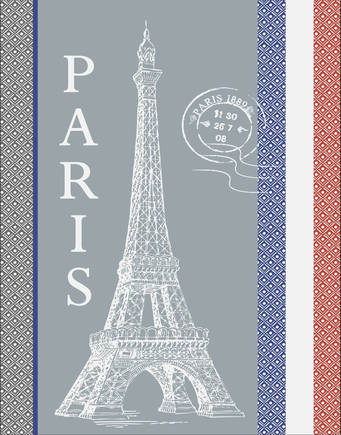 Torchon en coton gris 50x70 Torchon en coton gris 50x70