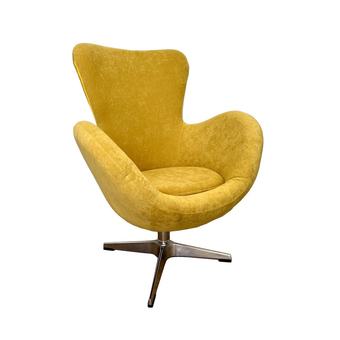 Fauteuil en velours moutarde Fauteuil en velours moutarde