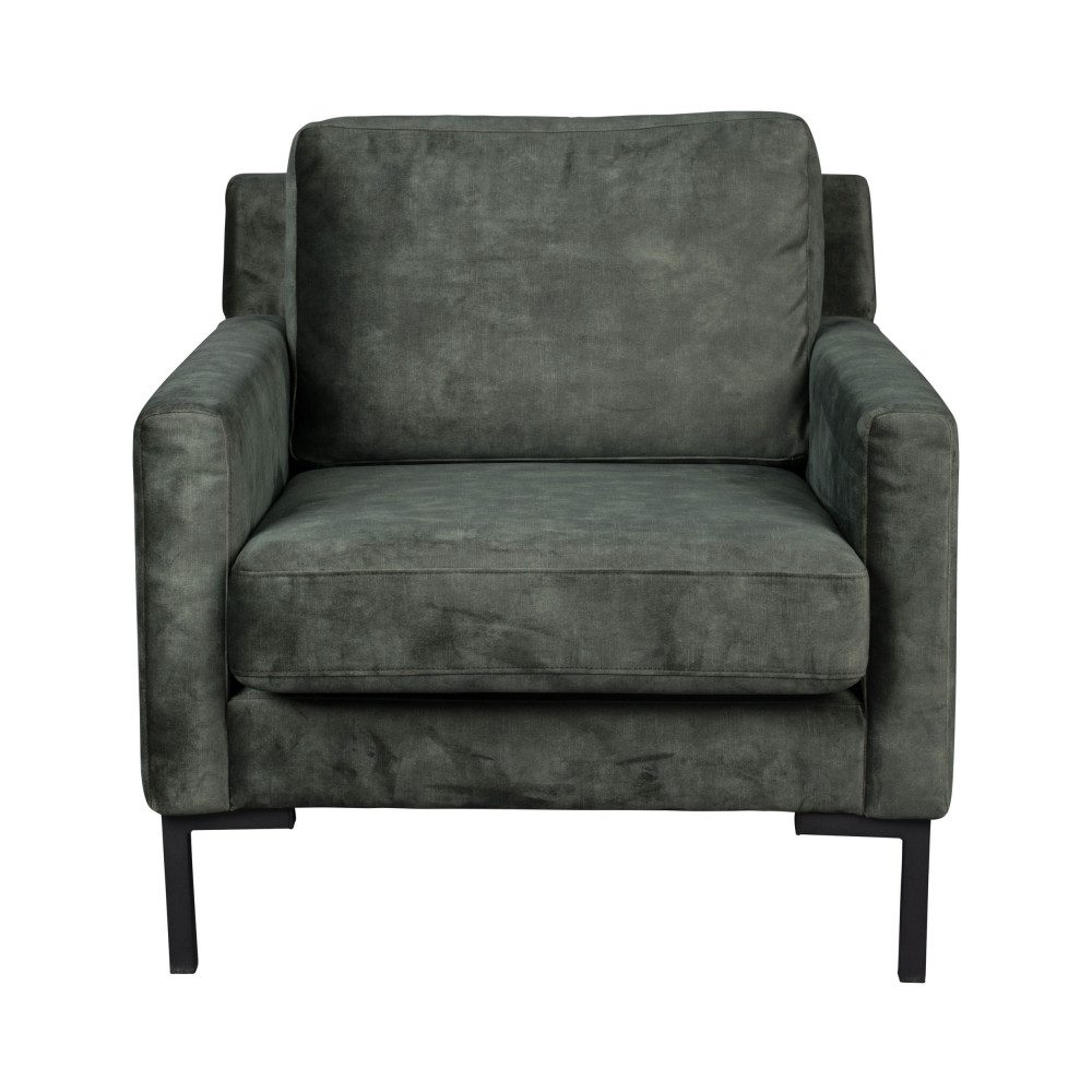 Fauteuil en tissu vert kaki Fauteuil en tissu vert kaki