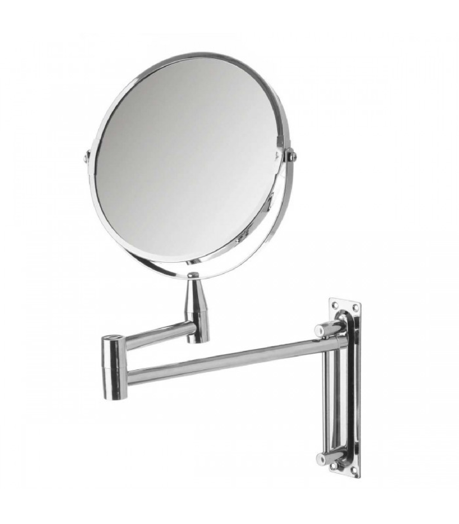 Miroir mural grossissant x2 sur bras extensible 39x3x36cm (photo) Miroir mural grossissant x2 sur bras extensible 39x3x36cm