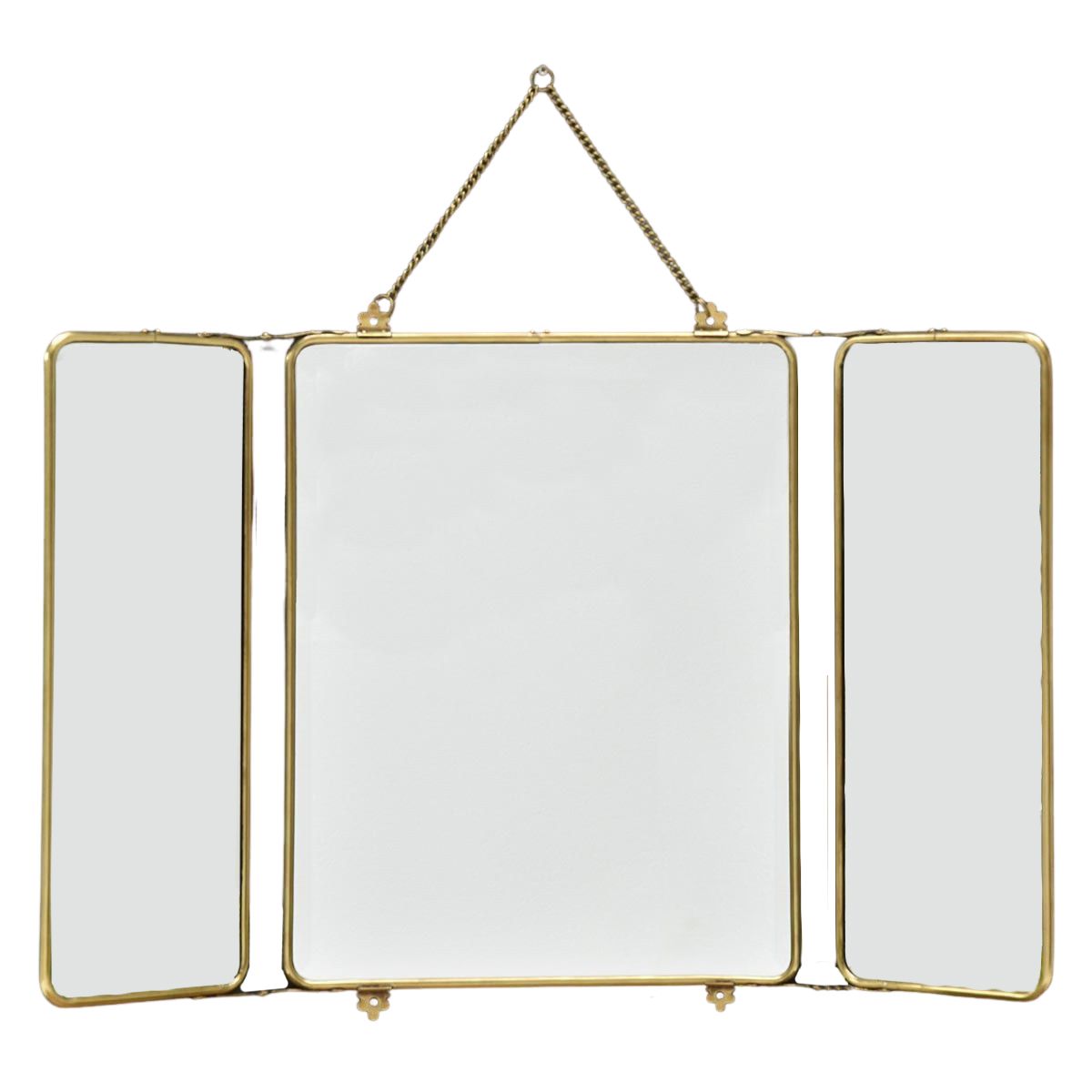 Miroir de barbier 3 faces or 56x87 Miroir de barbier 3 faces or 56x87