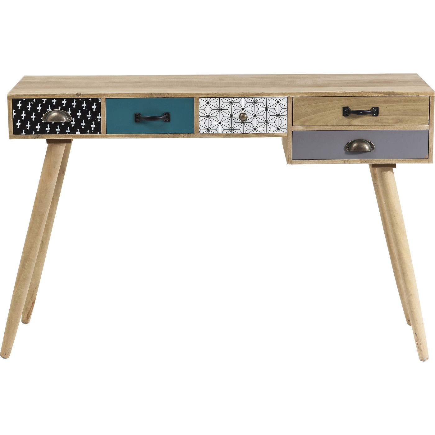 Bureau 5 tiroirs motifs géométriques Bureau 5 tiroirs motifs géométriques