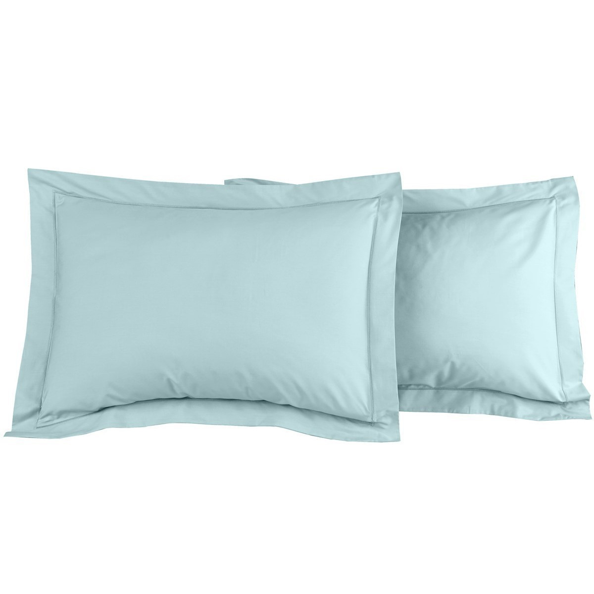 Lot de 2 taies d'oreiller en percal Bleu Arctic 50x70 cm Lot de 2 taies d'oreiller en percal Bleu Arctic 50x70 cm