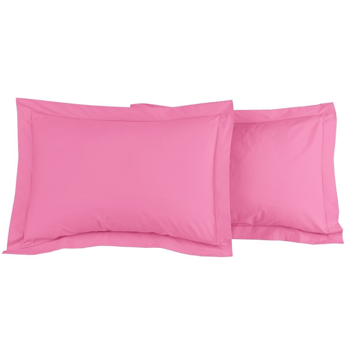 Lot de 2 taies d'oreiller en percal Rose Indien 50x70 cm Lot de 2 taies d'oreiller en percal Rose Indien 50x70 cm