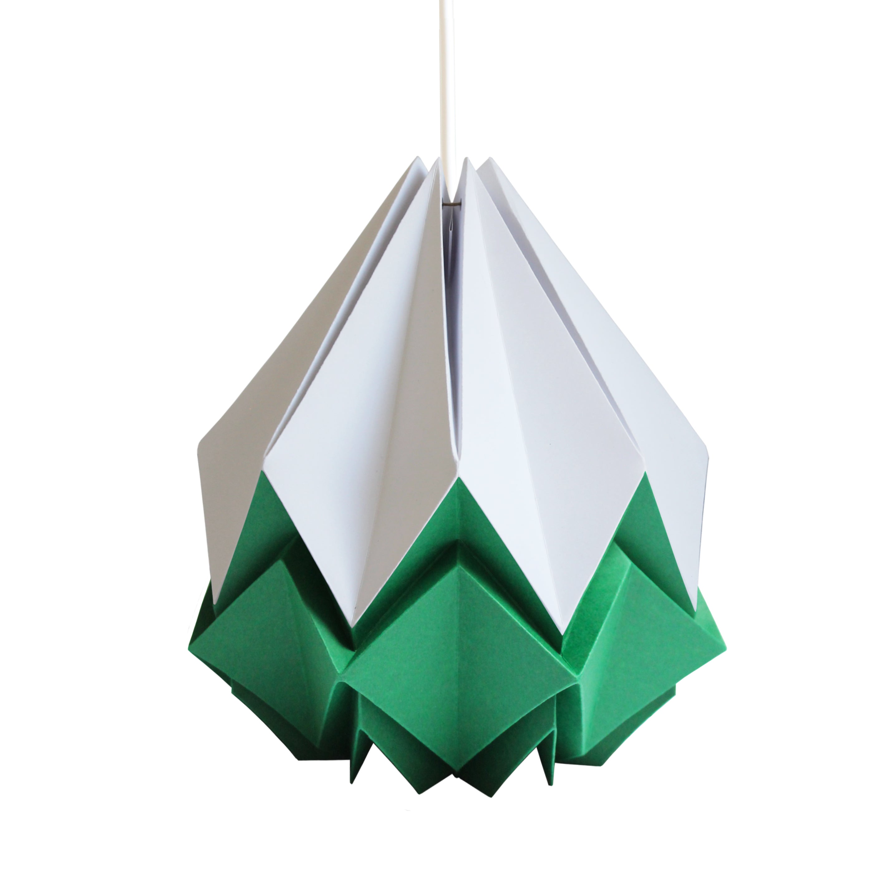 suspension origami bicolore en papier taille l