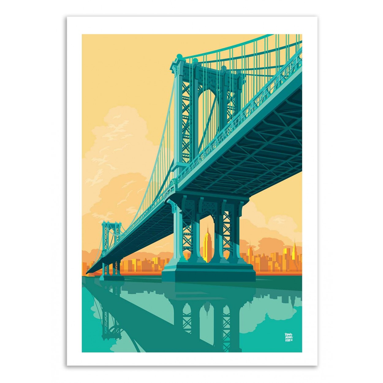MANHATTAN BRIDGE - Affiche d'art 50 x 70 cm MANHATTAN BRIDGE - Affiche d'art 50 x 70 cm