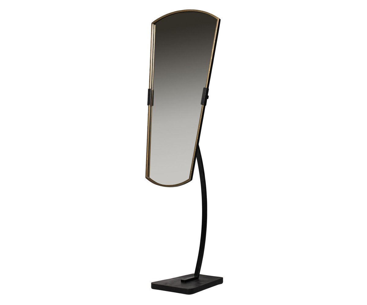 Miroir en métal laiton et noir Miroir en métal laiton et noir