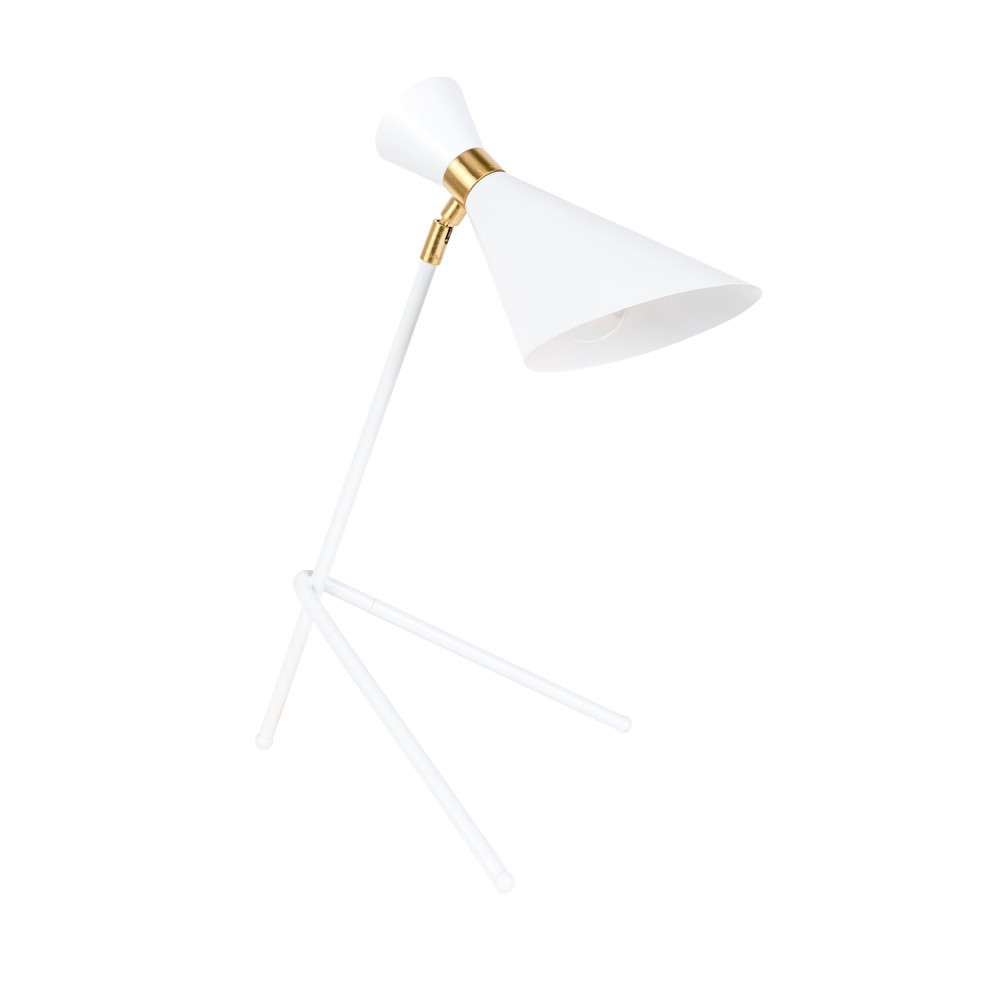Lampe à poser design en métal blanc Lampe à poser design en métal blanc