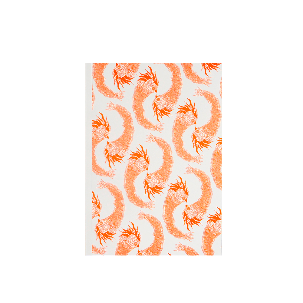 Carnet à dessin imprimé animal orange