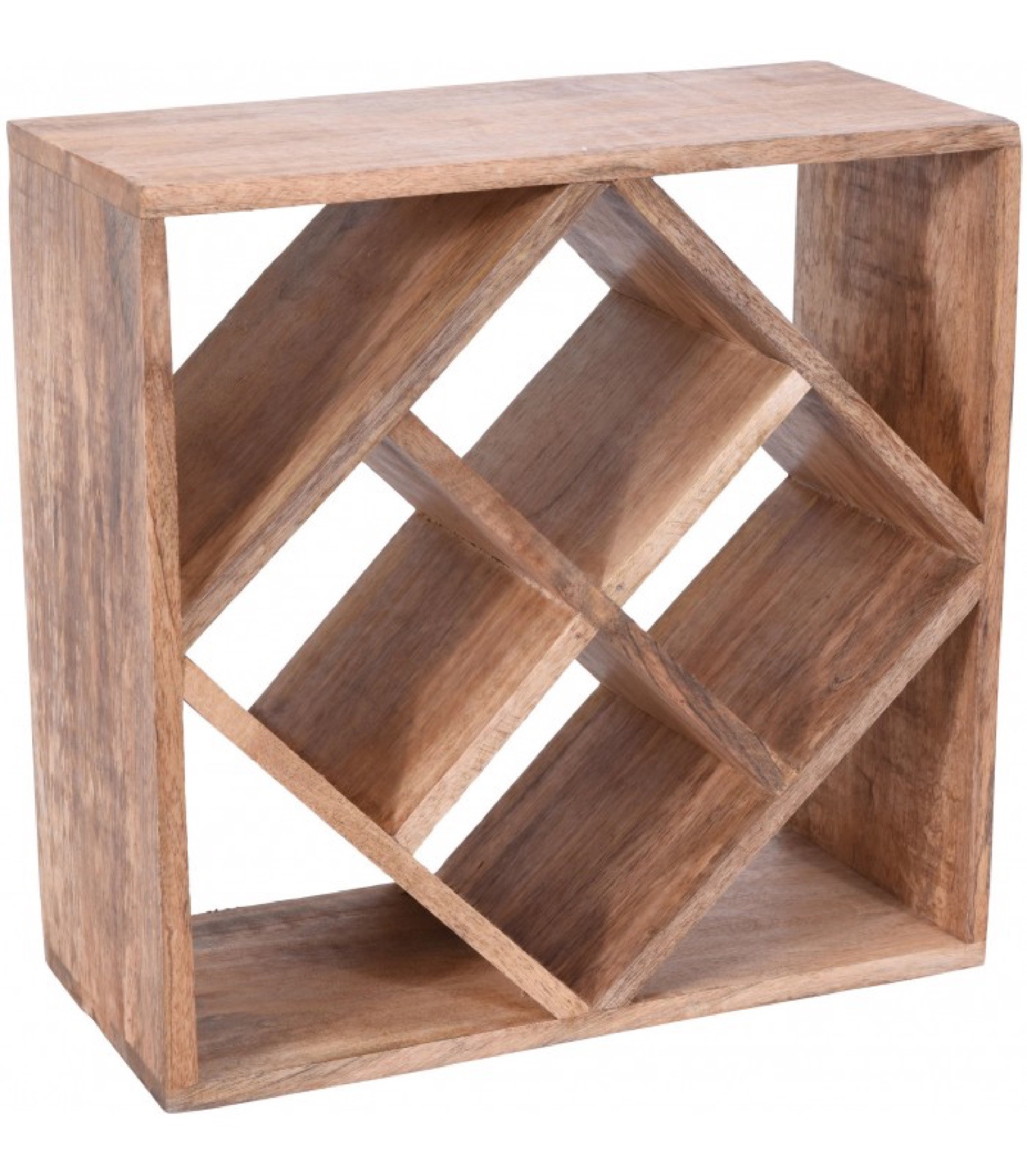 Porte bouteilles en bois 8 bouteilles 33x33cm (photo) Porte bouteilles en bois 8 bouteilles 33x33cm