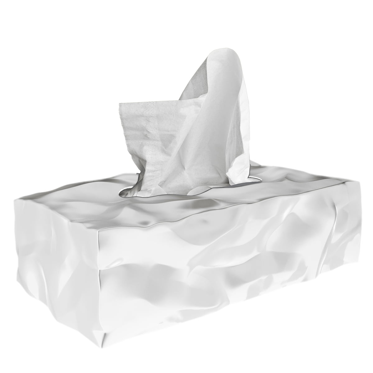 Distributeur de mouchoirs rectangulaire blanc Distributeur de mouchoirs rectangulaire blanc