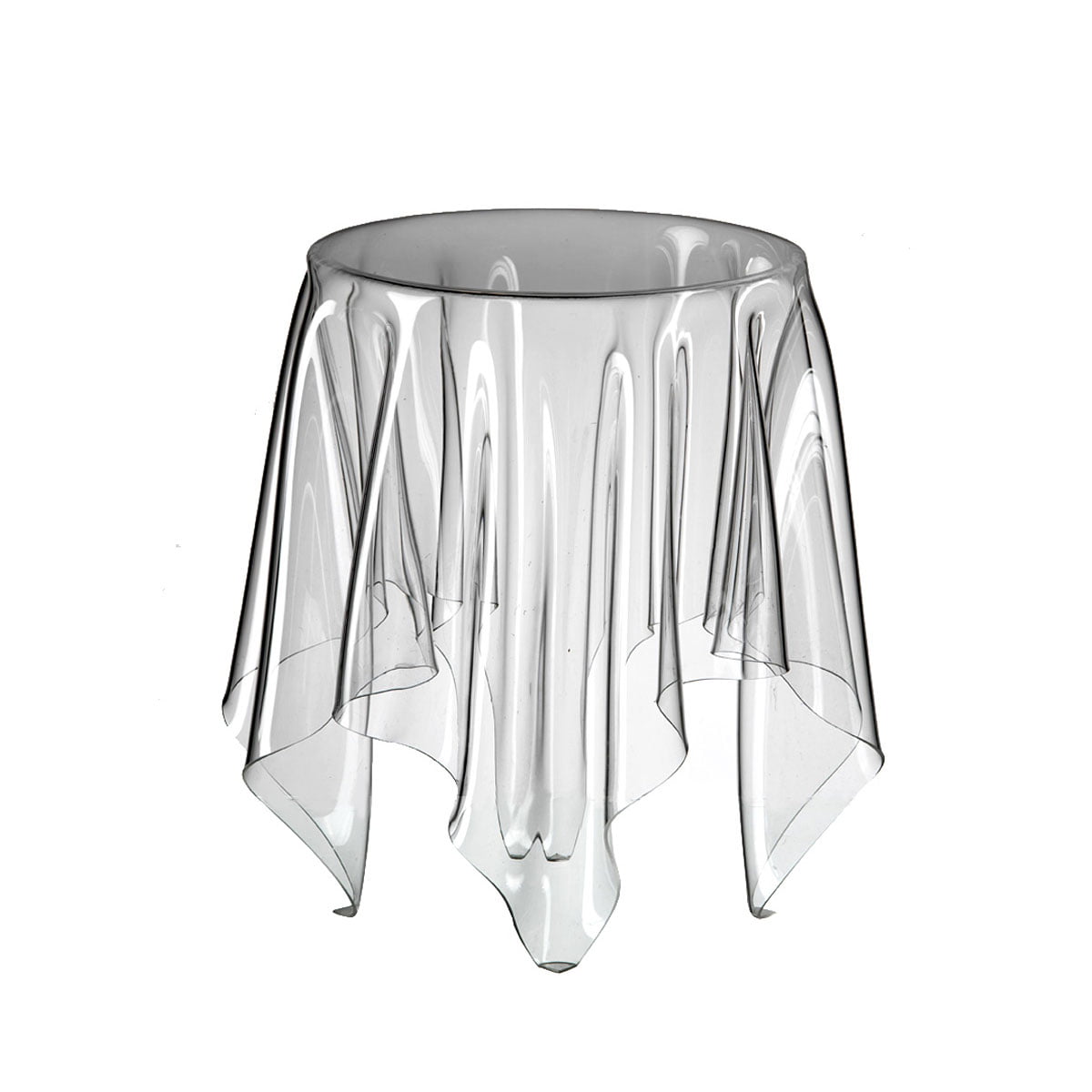 Table illusion design essey transparente H53cm