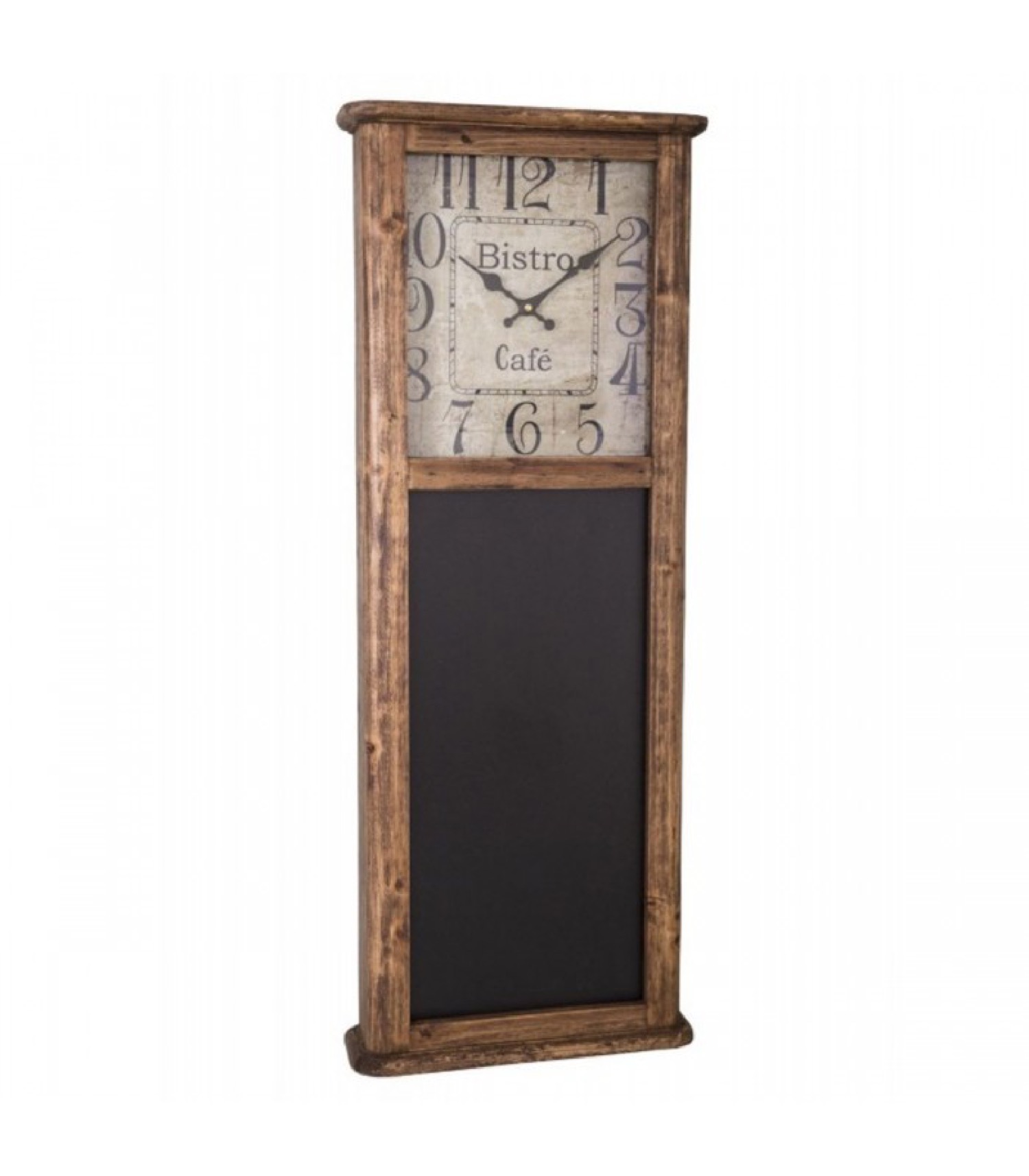 Horloge en bois avec tableau noir H92cm Horloge en bois avec tableau noir H92cm