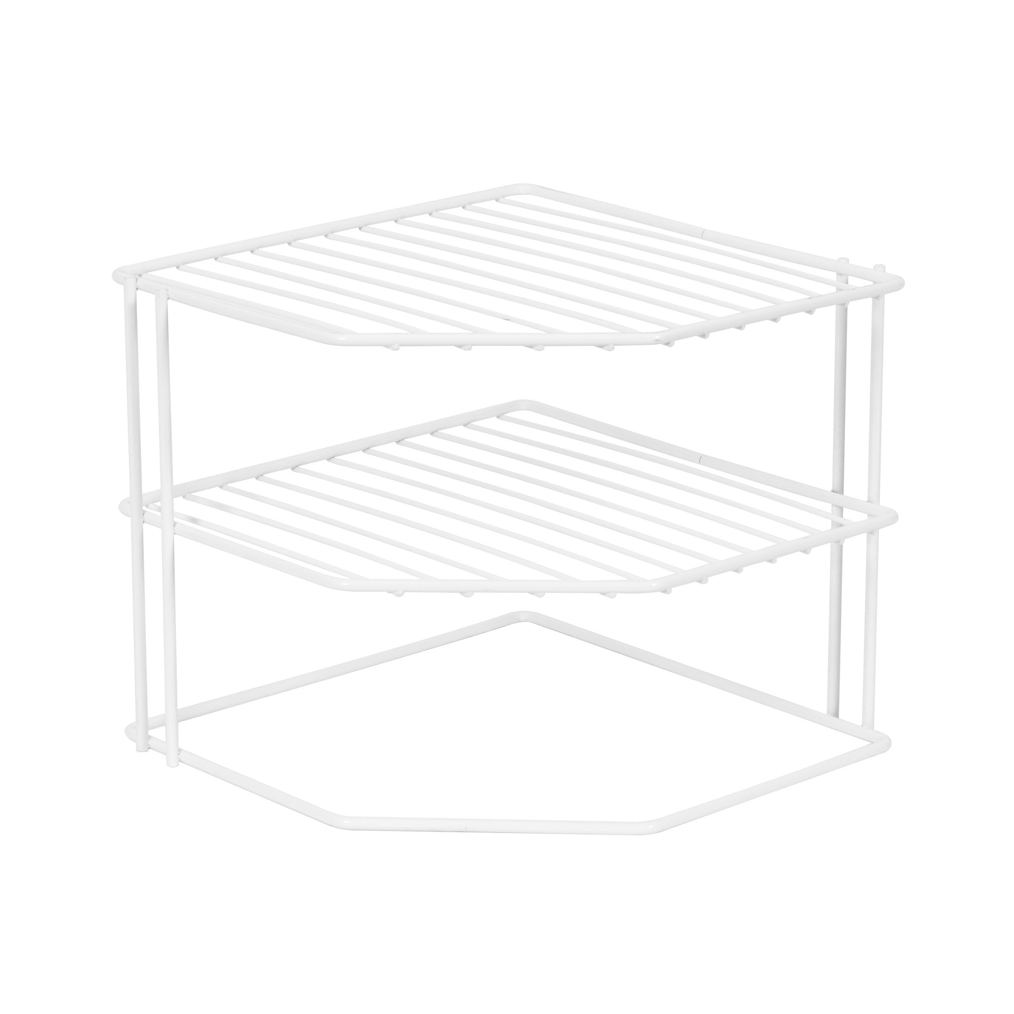 Étagère d'angle blanche pour assiettes 26x26cm Étagère d'angle blanche pour assiettes 26x26cm