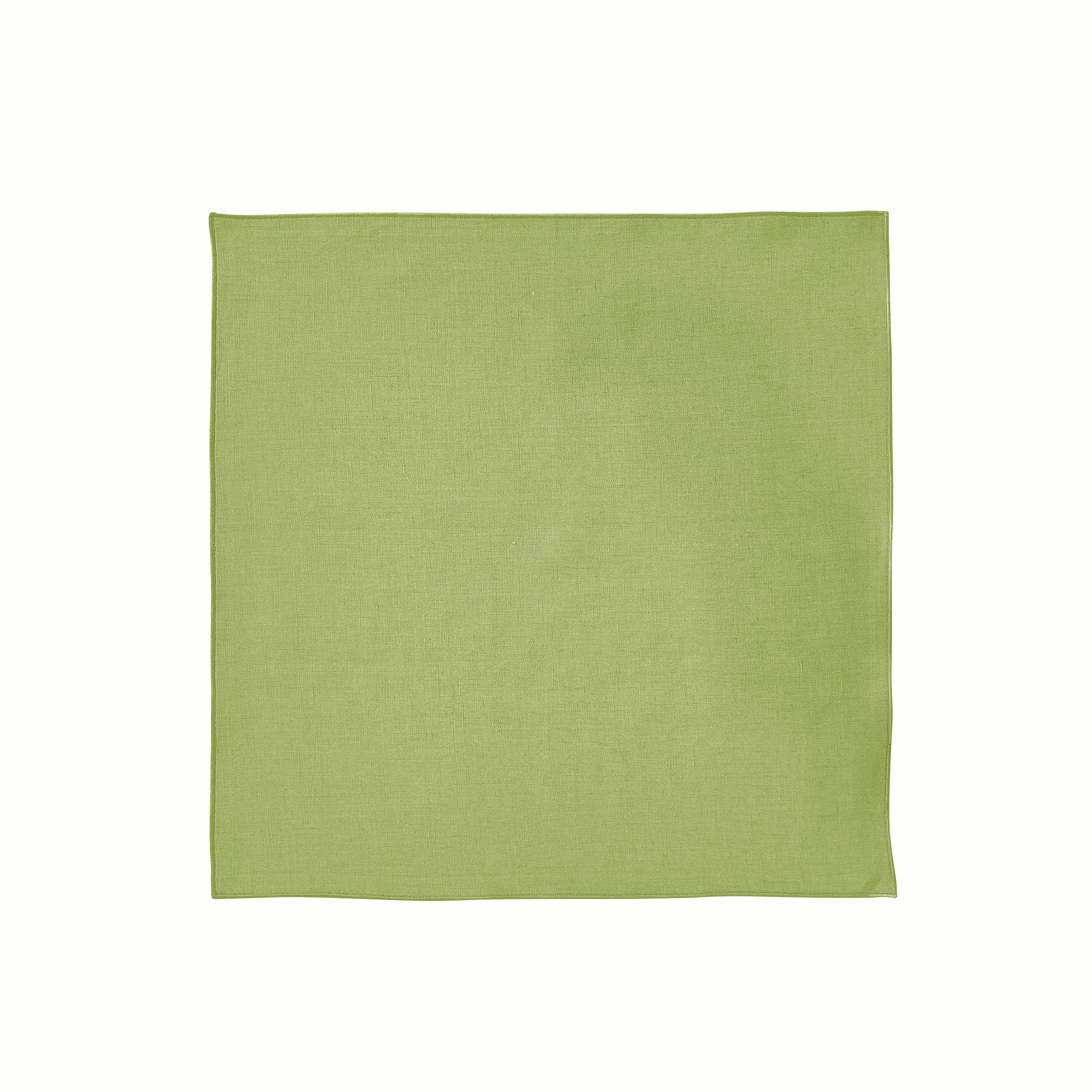 Serviette de table en lin vert basilic 35x35 (photo) Serviette de table en lin vert basilic 35x35