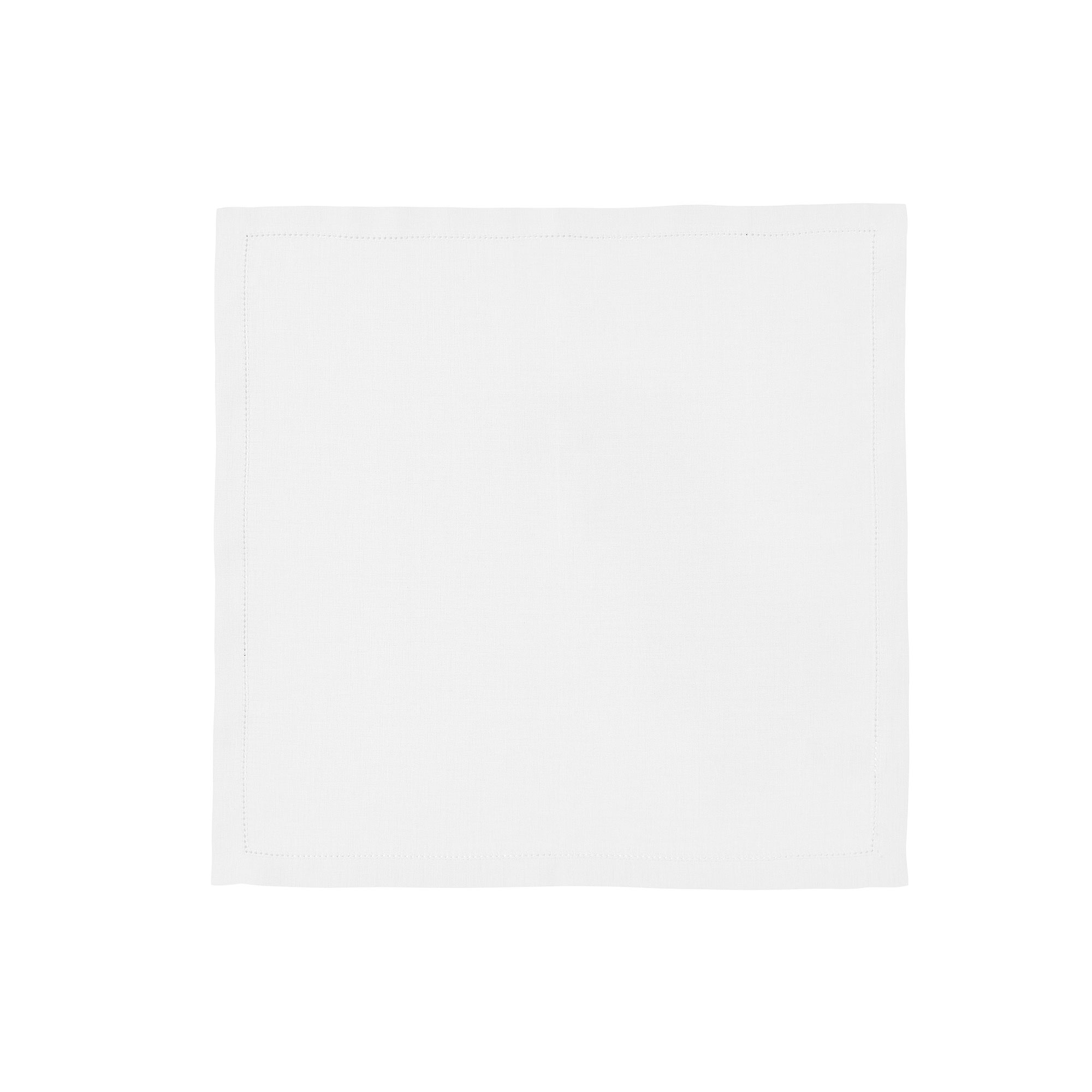 serviette de table en lin blanc 50x50