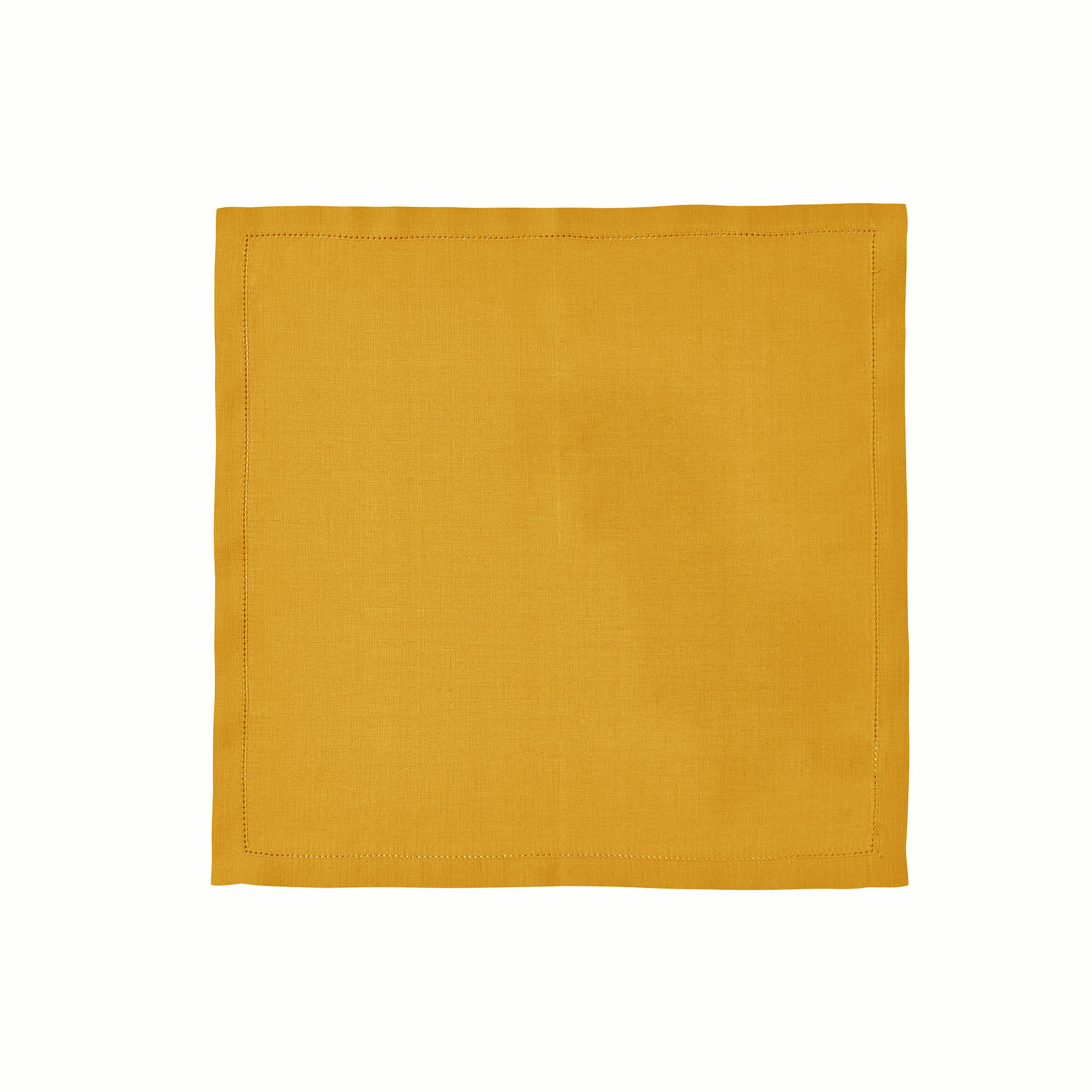 Serviette de table en lin jaune 50x50 Serviette de table en lin jaune 50x50