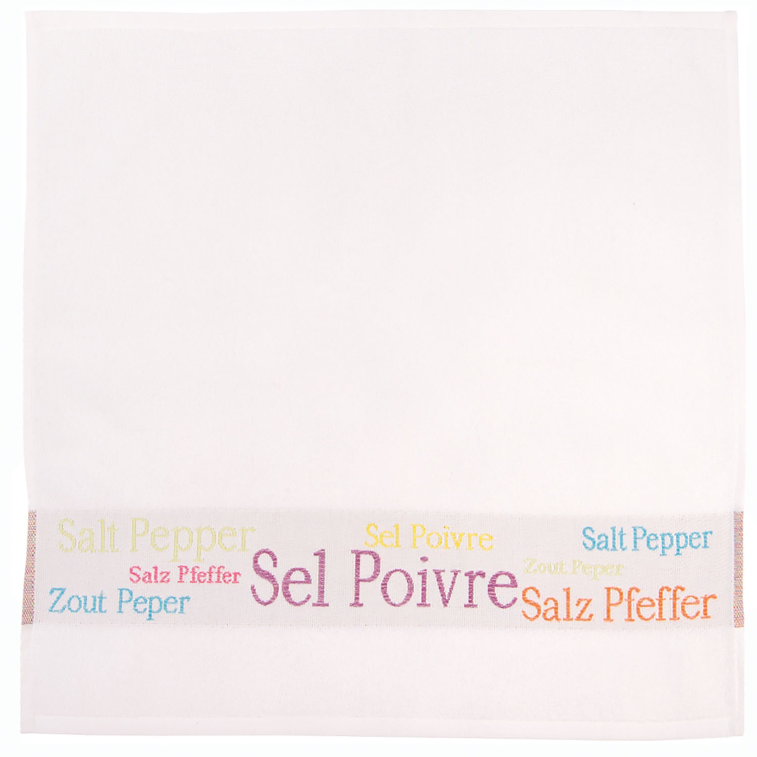 Essuie Mains Seletpoivre en coton blanc 50 x 50