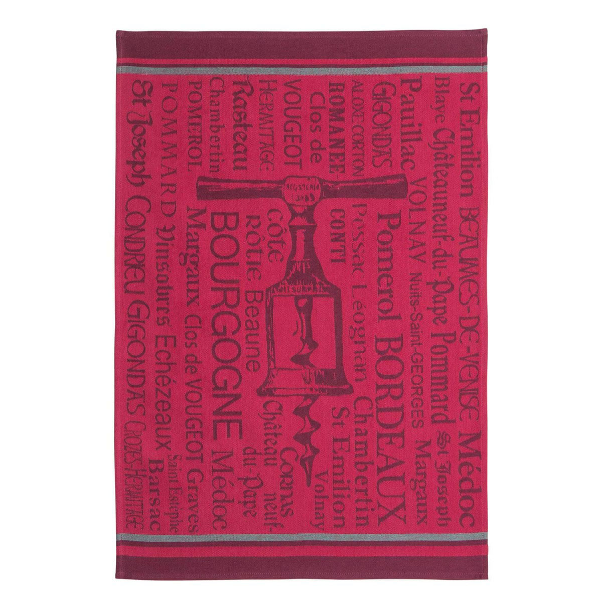torchon en coton rouge 50x75