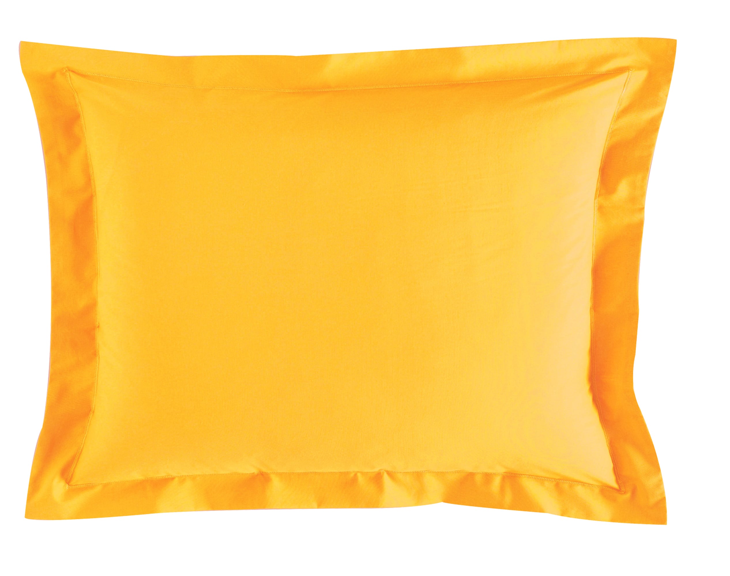 Taie d'oreiller 50x70 en percale de coton jaune ocre Taie d'oreiller 50x70 en percale de coton jaune ocre