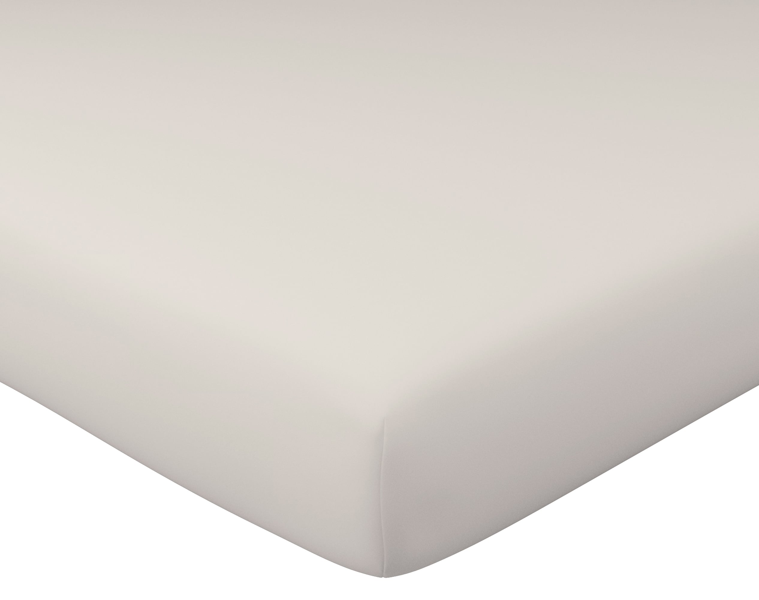 Drap-housse 140x190 en percale de coton beige sable (photo) Drap-housse 140x190 en percale de coton beige sable