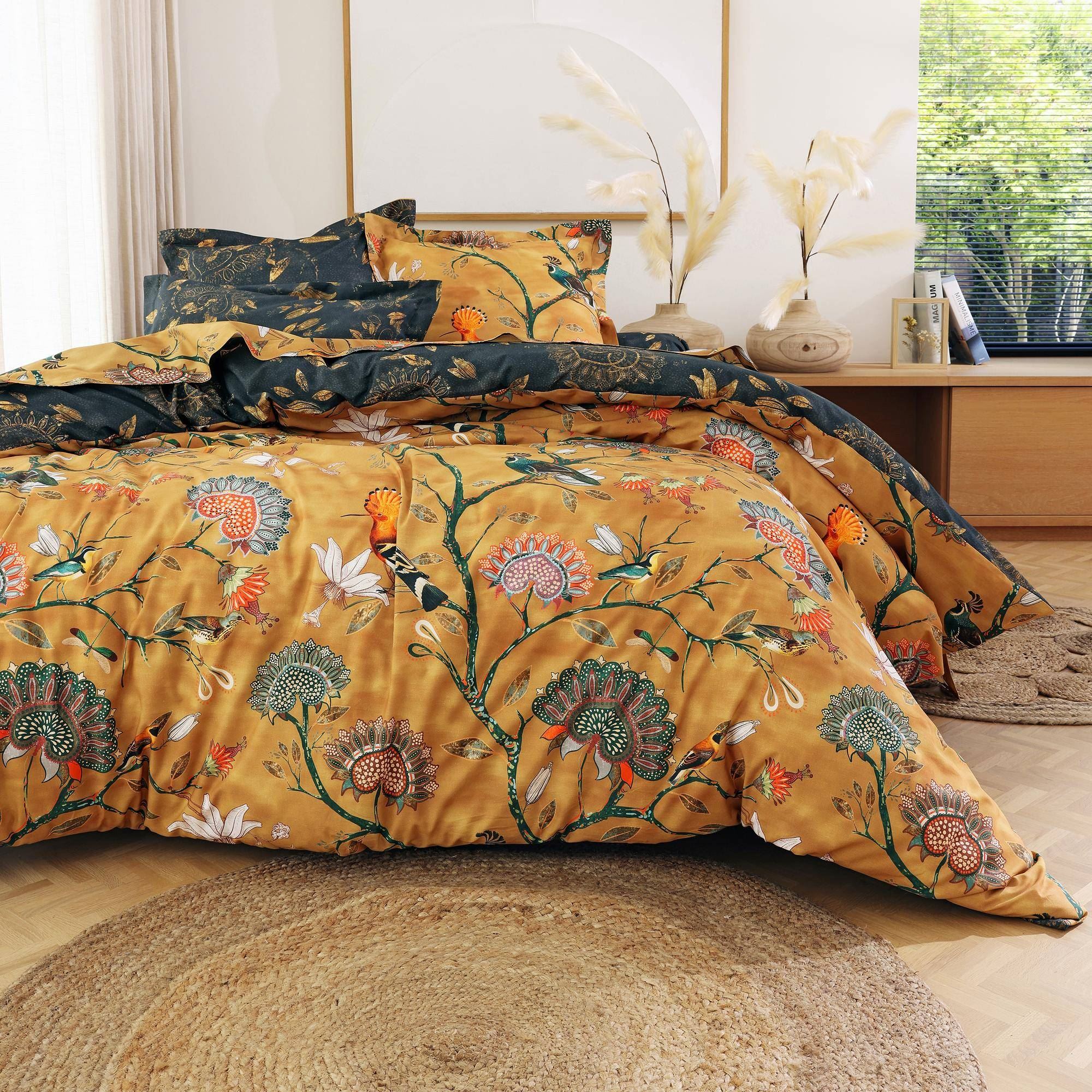 Housse de couette 200x200 en coton multicolore