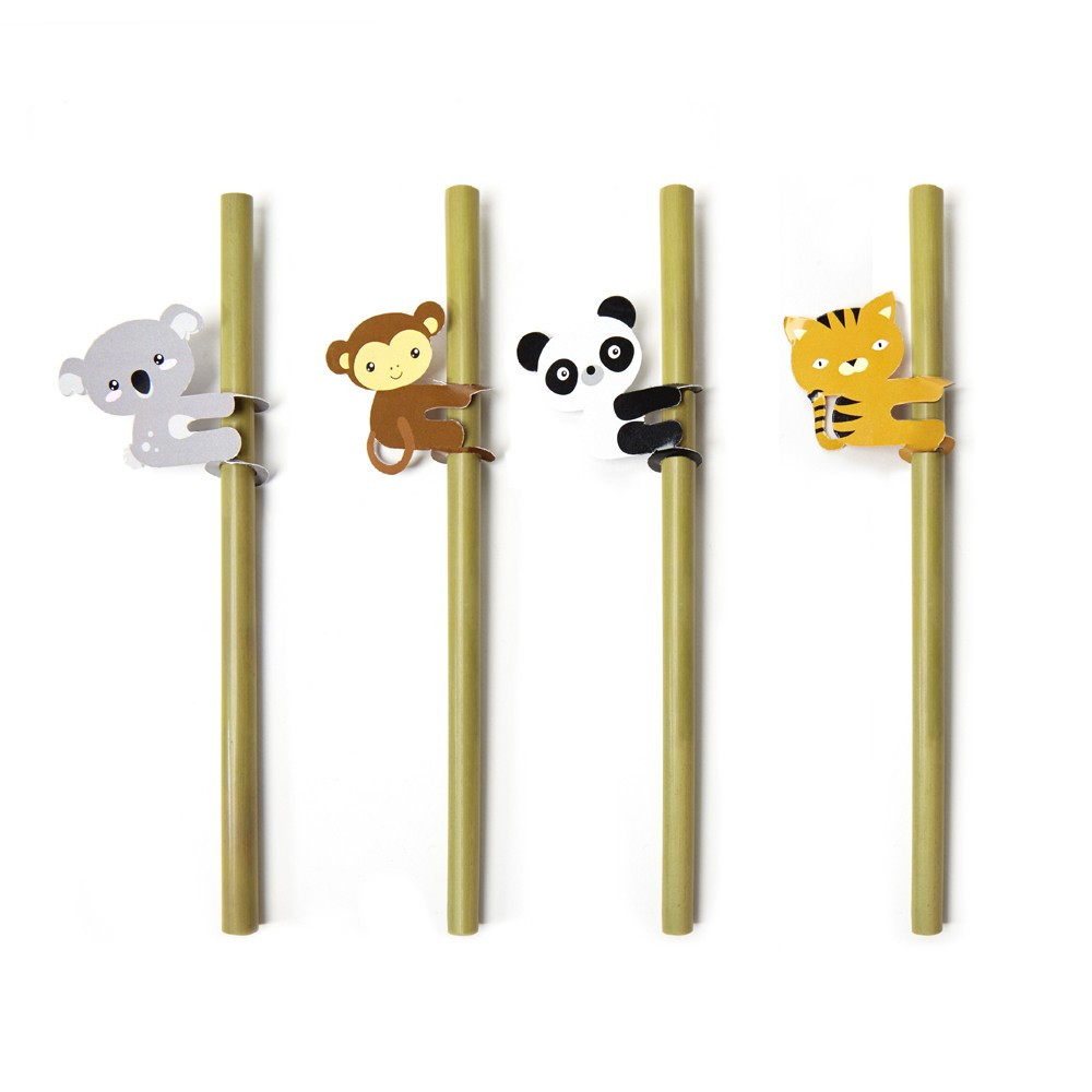 4 pailles bambou animaux 4 pailles bambou animaux