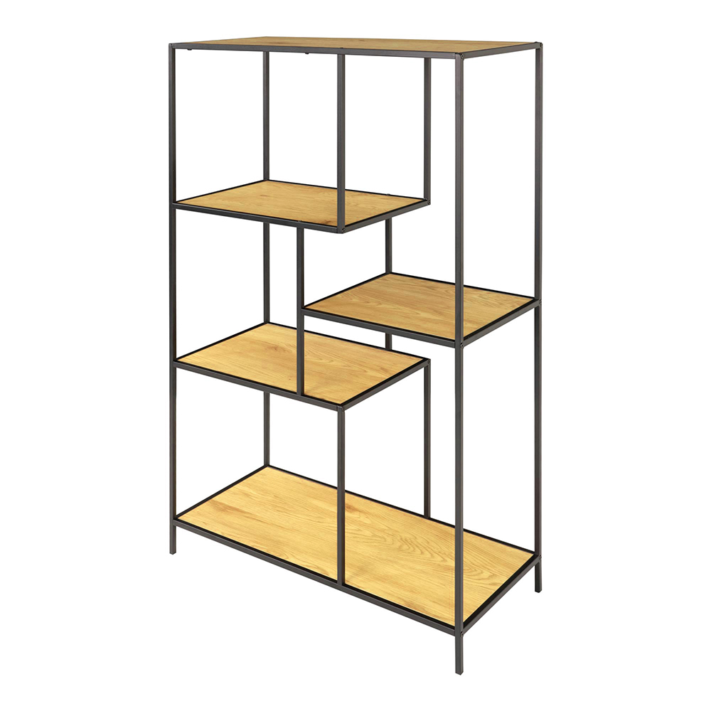 Bibliothèque 120 cm en bois de chêne noir (photo) Bibliothèque 120 cm en bois de chêne noir