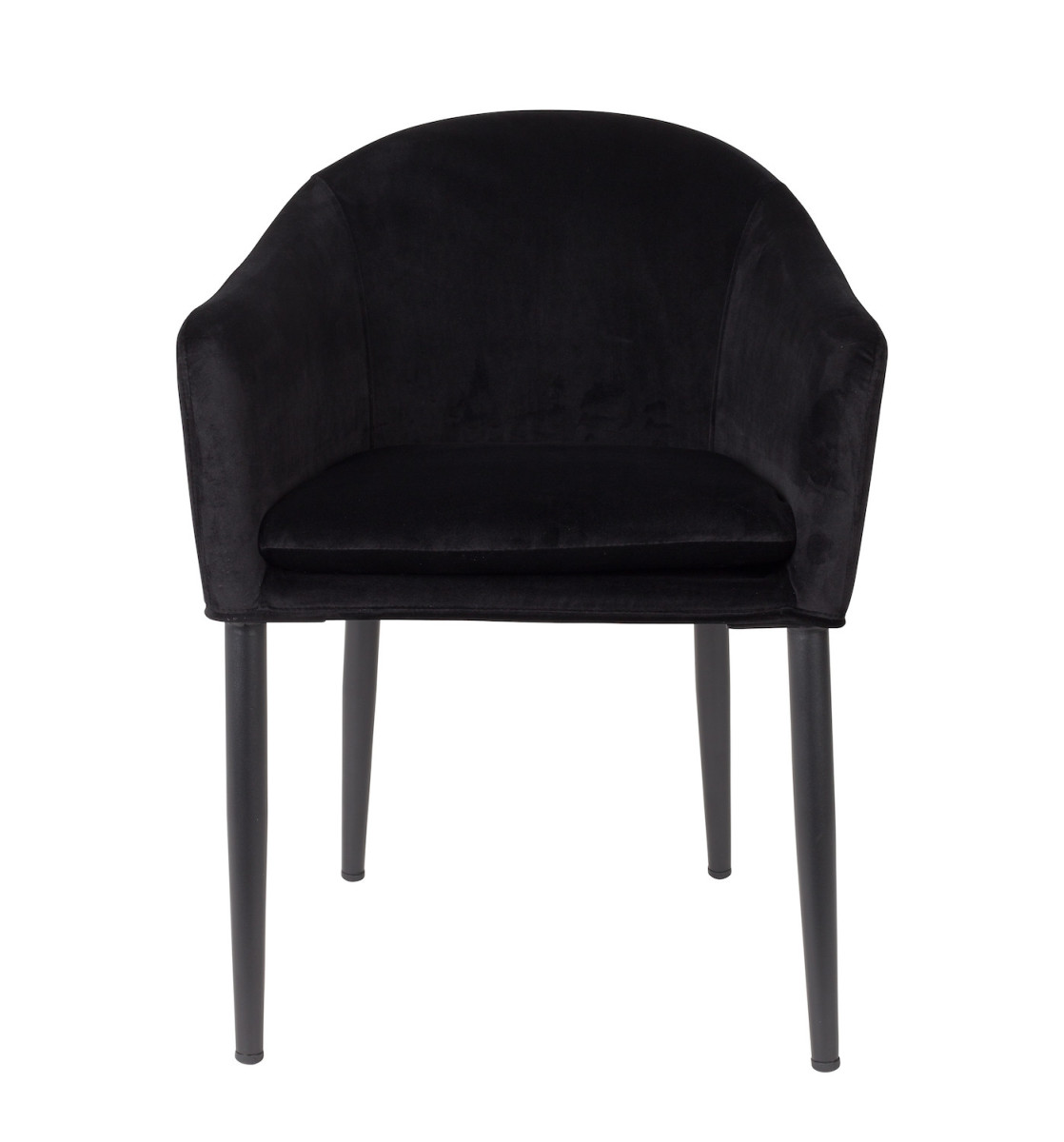 Fauteuil de table en velours noir Fauteuil de table en velours noir