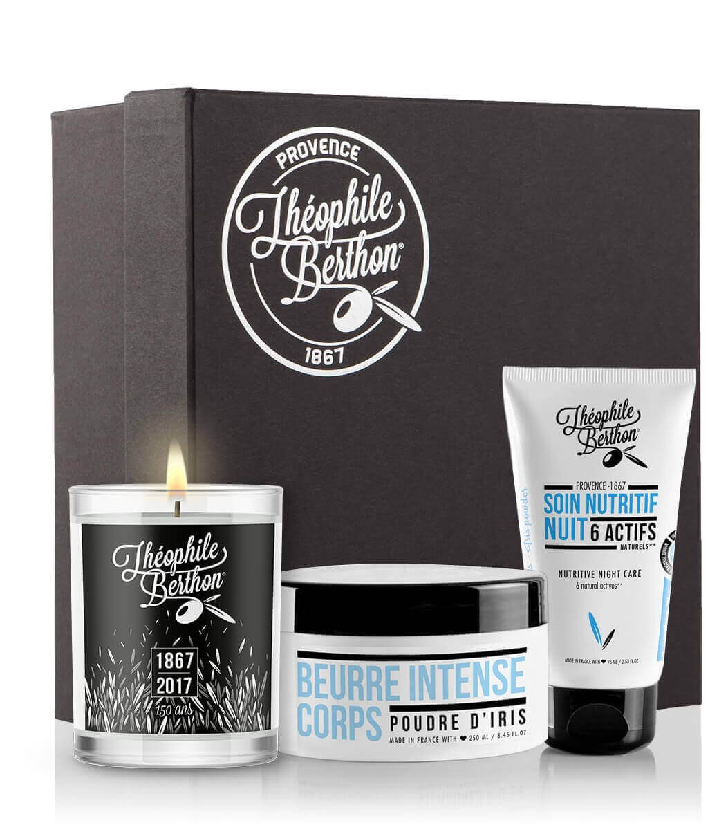 Coffret soin visage avec beurre corps karité et bougie (photo) Coffret soin visage avec beurre corps karité et bougie