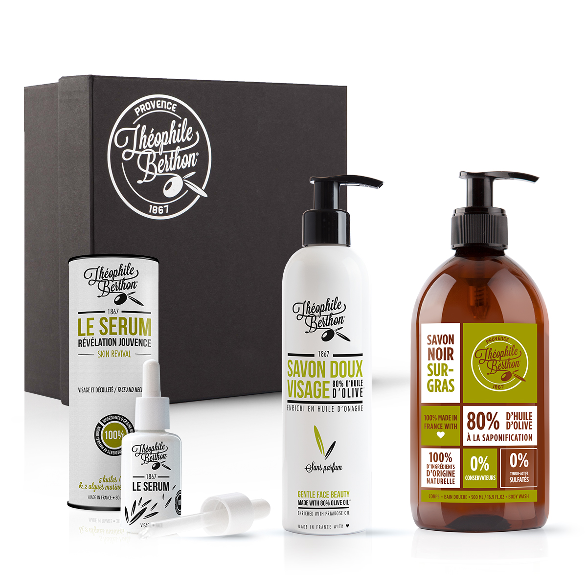 Coffret 3 soins 100% naturels visage peau grasse (photo) Coffret 3 soins 100% naturels visage peau grasse