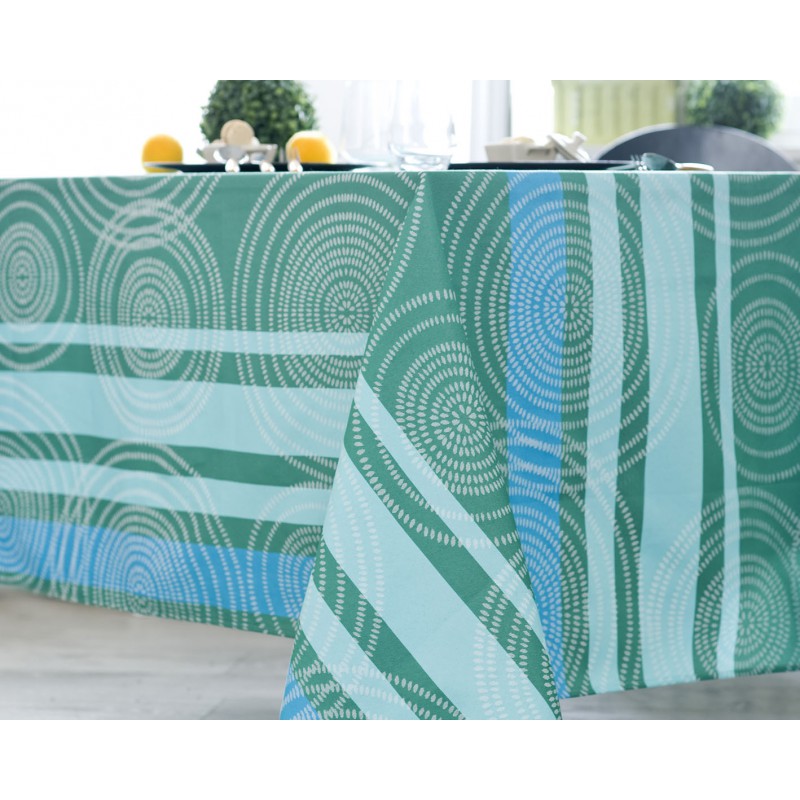 Nappe jacquard aqua 170x170 cm Nappe jacquard aqua 170x170 cm