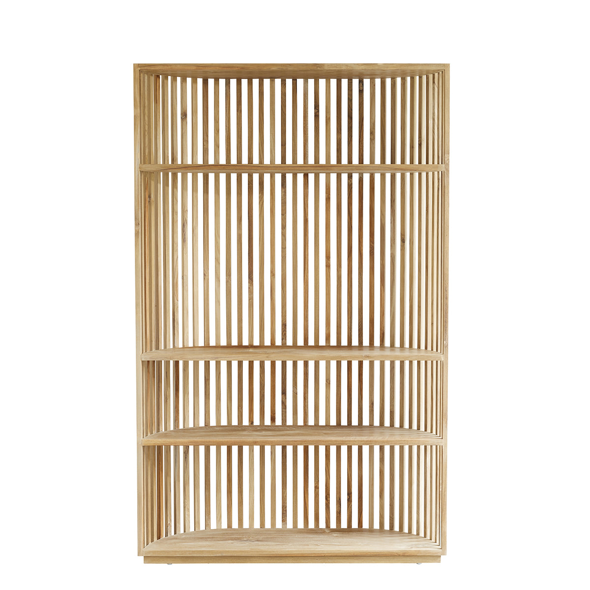 Bibliothèque en bois de teck ouverte 3 étagères