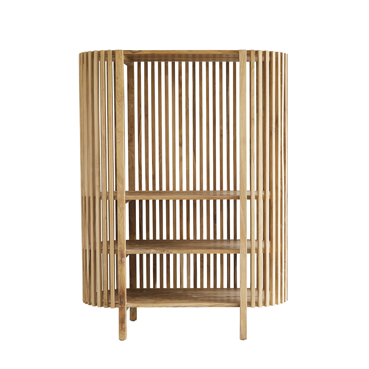 Bibliothèque en bois de teck ouverte 2 étagères