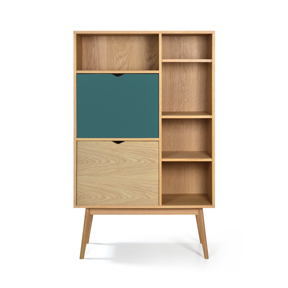 Buffet haut design 2 portes chêne vert eucalyptus