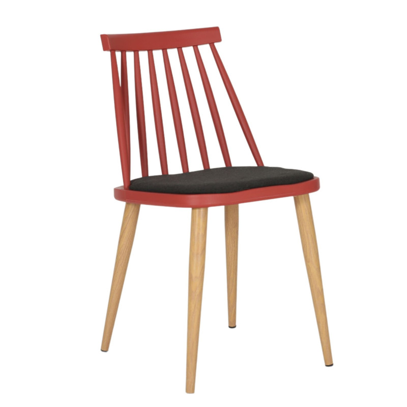 Chaise design nordique Rouge (photo) Chaise design nordique Rouge