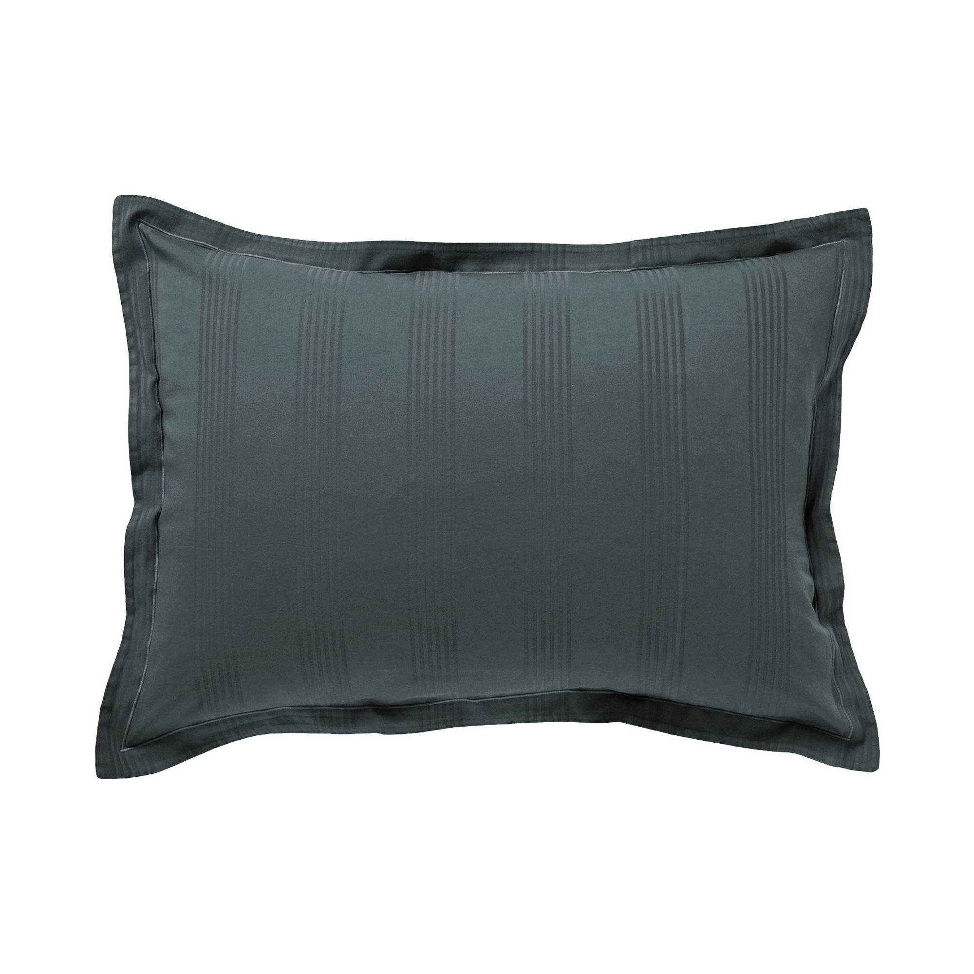 Taie d'oreiller 50x70 en satin de coton gris tempête Taie d'oreiller 50x70 en satin de coton gris tempête