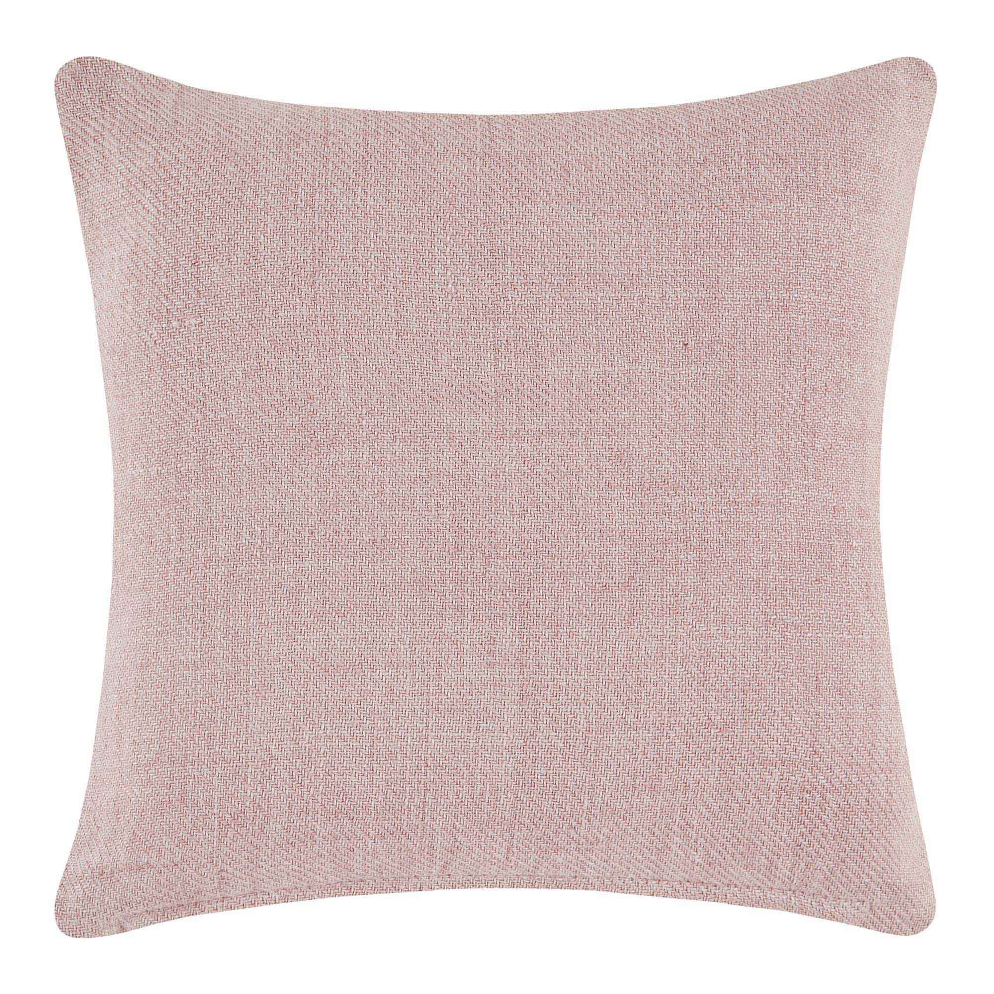 Housse de coussin 40x40 cm Rose Poudrée en Lin NOA (photo) Housse de coussin 40x40 cm Rose Poudrée en Lin NOA