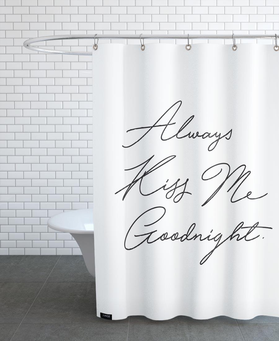 Rideau de douche en polyester en Blanc & Noir/150x200 (photo) Rideau de douche en polyester en Blanc & Noir/150x200