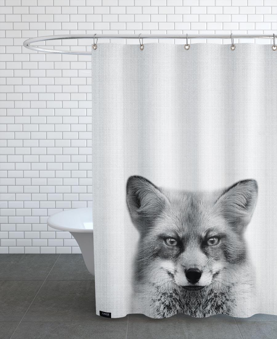 Rideau de douche en polyester en Blanc & Noir/150x200 Rideau de douche en polyester en Blanc & Noir/150x200
