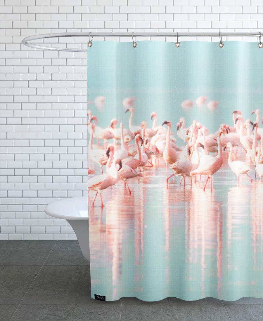 Rideau de douche en polyester en Rose & Turquoise/150x200 Rideau de douche en polyester en Rose & Turquoise/150x200