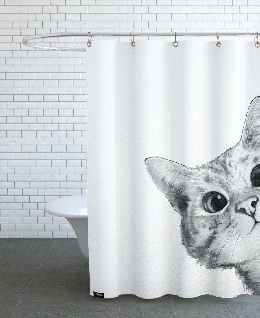 rideau de douche en polyester en gris 150x200