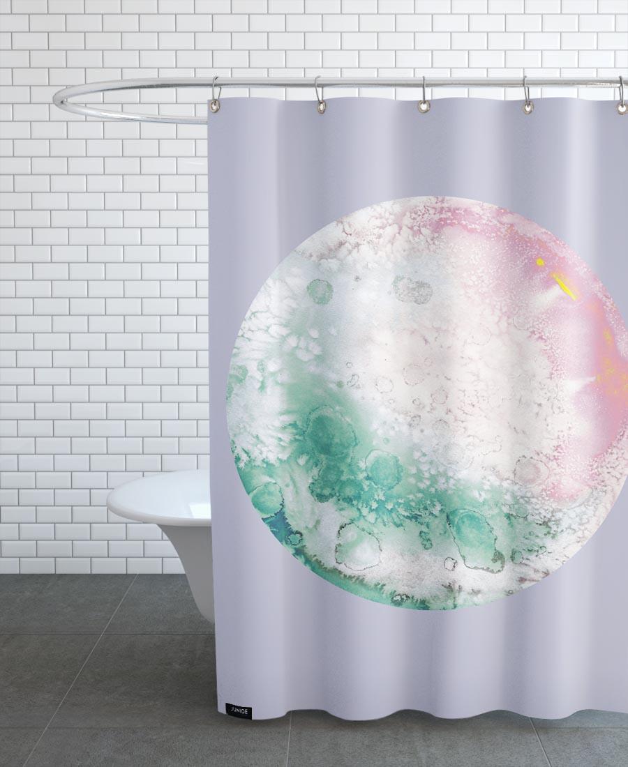 Rideau de douche en polyester en Gris & Rose/150x200 Rideau de douche en polyester en Gris & Rose/150x200