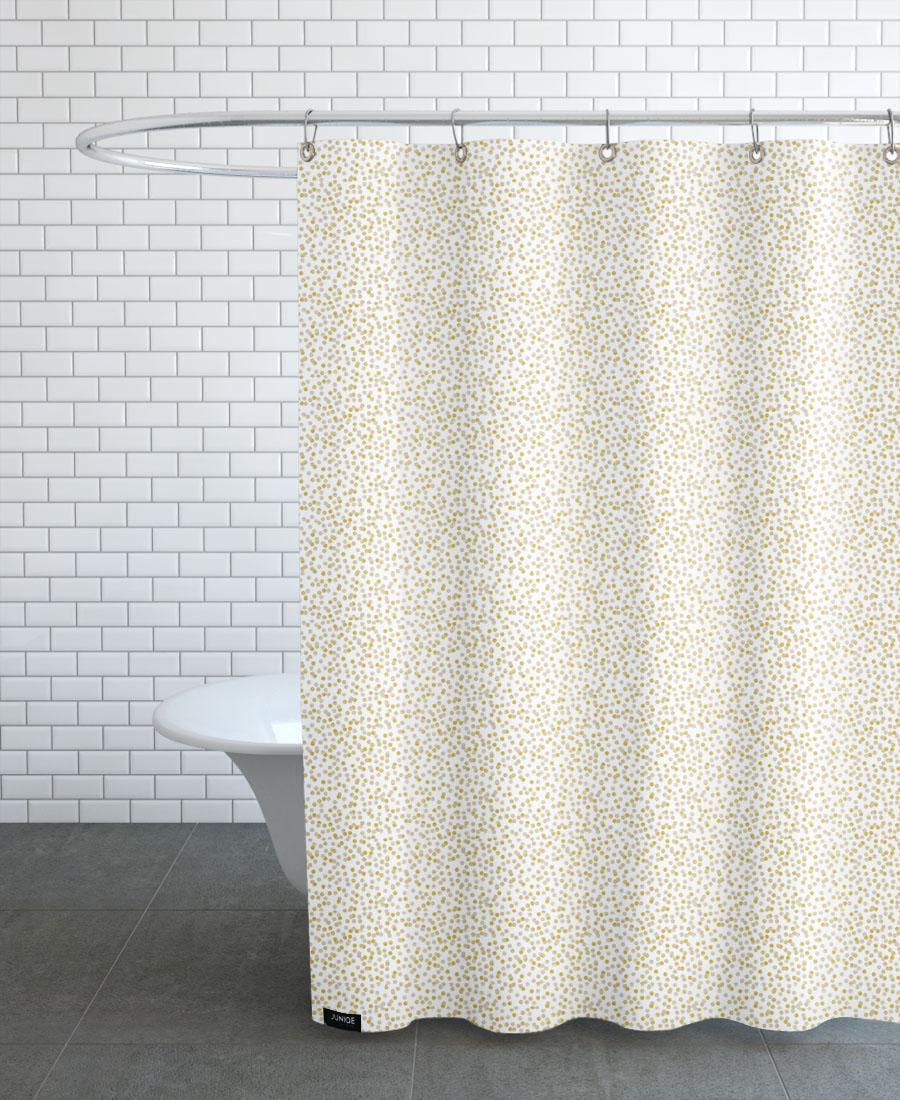 rideau de douche en polyester en jaune 150x200